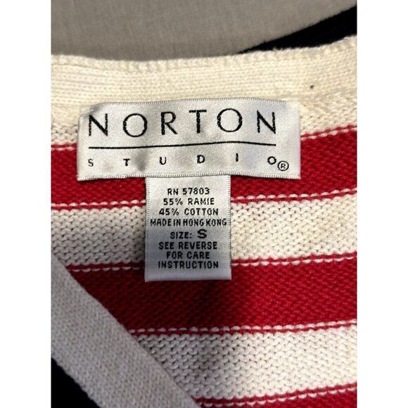Norton Studio Vintage American Flag Cardigan Size S - Picture 4 of 4